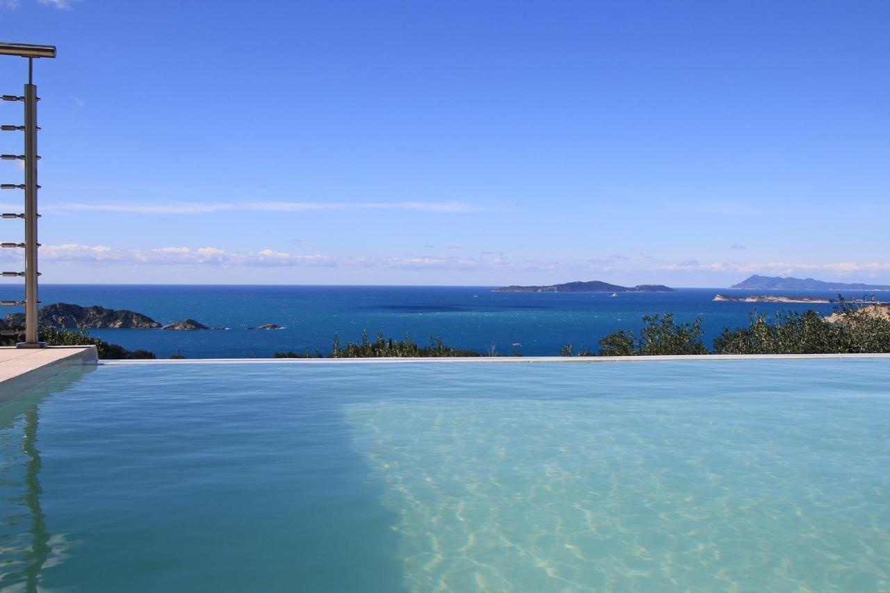 Sunset Sea View Villa 3 อายีโอส เยออร์ยิโอส ปากอน ภายนอก รูปภาพ